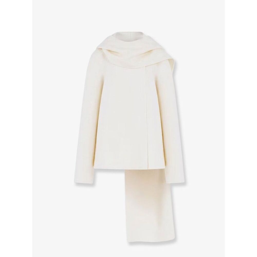 Alaia Women Scarf Boiled Wool Coat